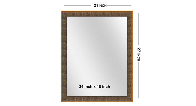 Pannini Mirror (Gold) by Urban Ladder - Front View Design 1 - 316325