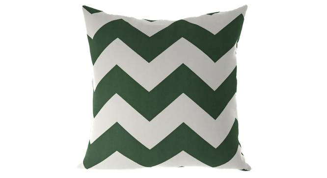 Chevron Cushion Cover - Set Of 2 (Green, 41 x 41 cm  (16" X 16") Cushion Size) by Urban Ladder - Front View Design 1 - 316369