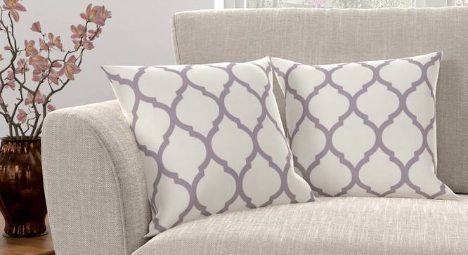 Taj Cushion Cover - Set Of 2 (Purple, 41 x 41 cm  (16" X 16") Cushion Size) by Urban Ladder - Design 1 Full View - 316395