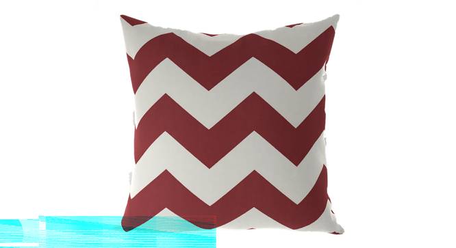 Chevron Cushion Cover - Set Of 2 (Brick Red, 46 x 46 cm  (18" X 18") Cushion Size) by Urban Ladder - Front View Design 1 - 316428