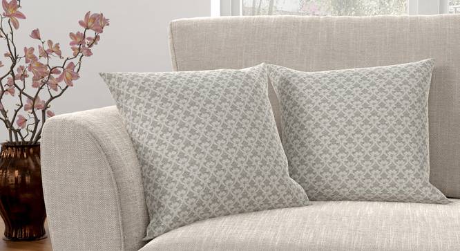 Gardenia Cushion Cover - Set Of 2 (Grey, 46 x 46 cm  (18" X 18") Cushion Size) by Urban Ladder - Design 1 Full View - 316478
