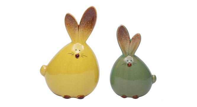 Bir Showpiece - Set Of 2 (Yellow) by Urban Ladder - Design 1 Full View - 316574