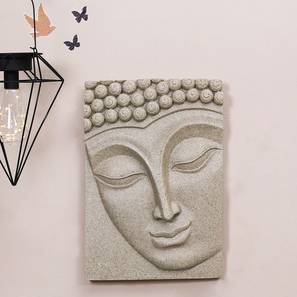 Buddha Statue Design Grey Stone Showpiece