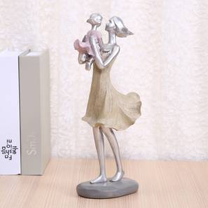 Home Decor Statues Design Silver Resin Showpiece