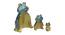 Mudit Showpiece - Set Of 3 (Green) by Urban Ladder - Front View Design 1 - 317170