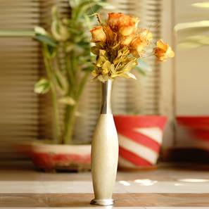 Flower Pot Decor Design White Metal  Vase