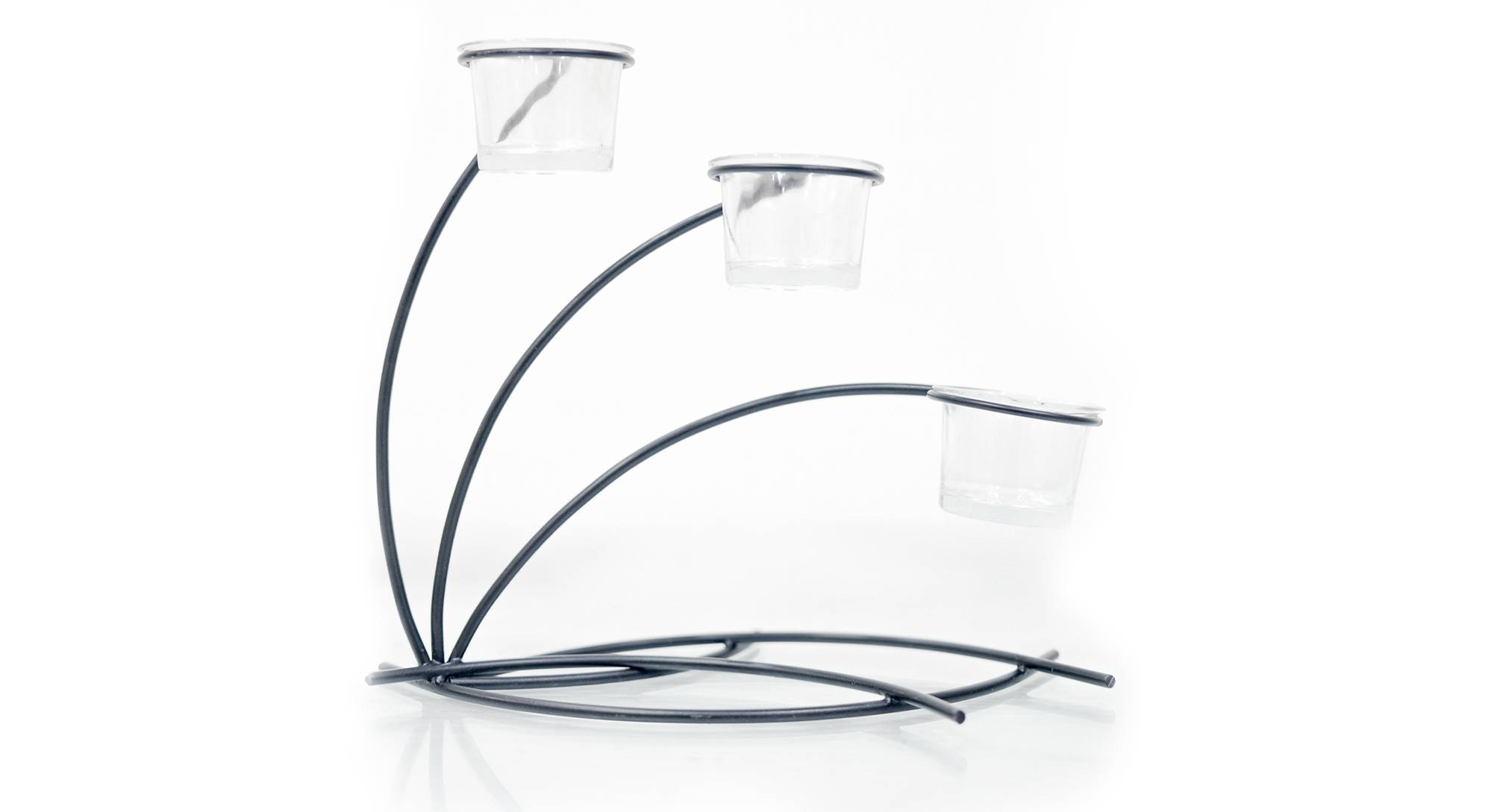 Black Metal Tealight Holders Set of Urban Ladder