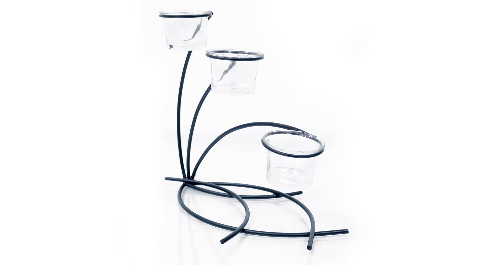 Black Metal Tealight Holders Set of Urban Ladder