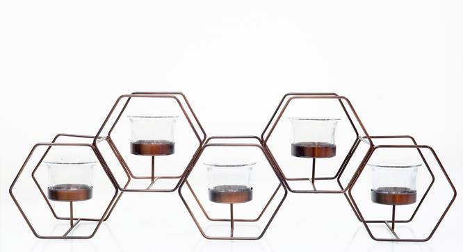 Halder Tea light Holder (Brown) by Urban Ladder - Cross View Design 1 - 317678