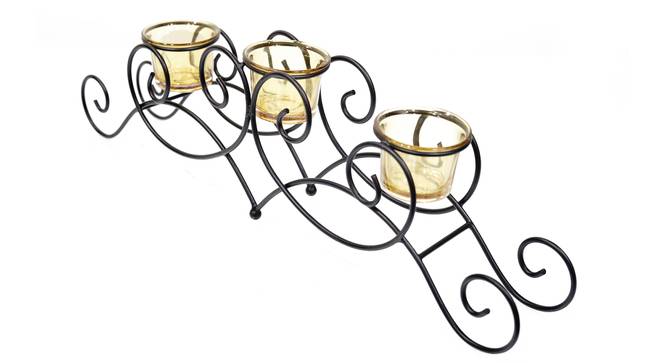 Favre Tea light Holder (Black) by Urban Ladder - Cross View Design 1 - 317682