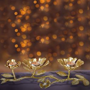 Candle Stand Design Gold Metal Tealight Holders Set of