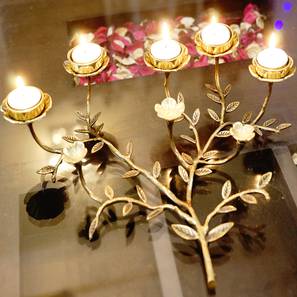 Home Decor In Hoskote Design Gold Metal Tealight Holders Set of