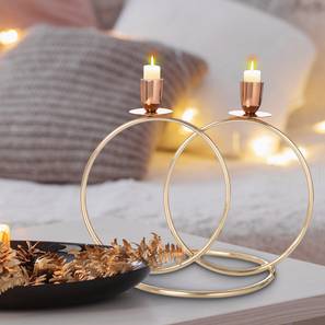 Candle Stand Design Multi Coloured Metal Tealight Holders Set of