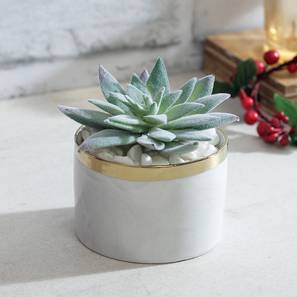 Flower Pot Stand Design Green Fabric Artificial Plant