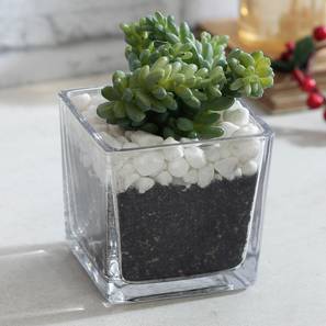Flower Pot Stand Design Green Fabric Artificial Plant