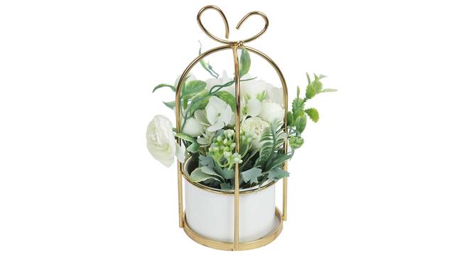Anna Artificial Plant With Pot (White) by Urban Ladder - Front View Design 1 - 317844