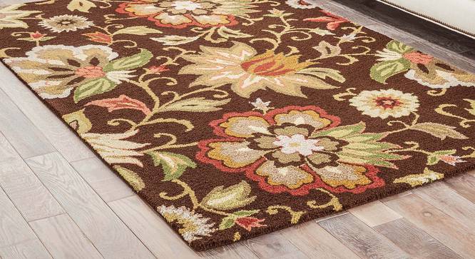 Kawish Hand Tufted Carpet (107 x 168 cm  (42" x 66") Carpet Size, Dark Chocolate) by Urban Ladder - Front View Design 1 - 318014