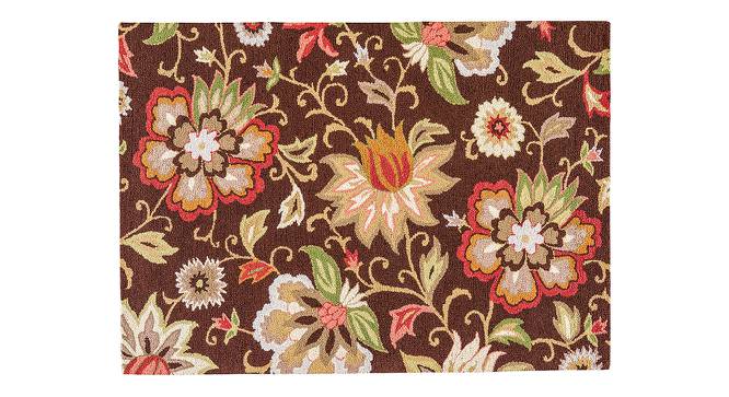 Kawish Hand Tufted Carpet (107 x 168 cm  (42" x 66") Carpet Size, Dark Chocolate) by Urban Ladder - Cross View Design 1 - 318015