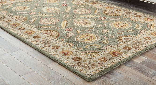 Tehseen Hand Tufted Carpet (244 x 305 cm  (96" x 120") Carpet Size, Sea Green) by Urban Ladder - Front View Design 1 - 318052