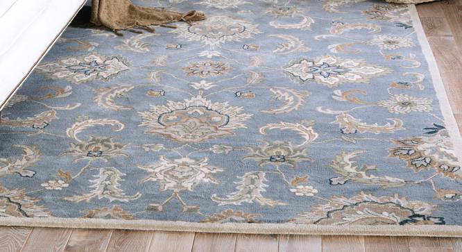 Faiz Hand Tufted Carpet (152 x 244 cm  (60" x 96") Carpet Size, Skyline Blue) by Urban Ladder - Front View Design 1 - 318128