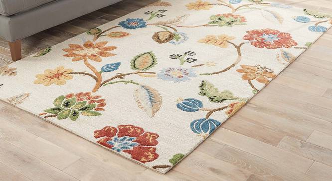 Sabab Hand Tufted Carpet (244 x 305 cm  (96" x 120") Carpet Size, Antique White) by Urban Ladder - Front View Design 1 - 318140