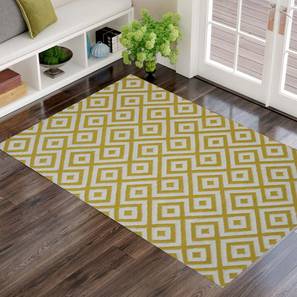 Home Decor In Bangalore Design Yellow Wool Dhurrie