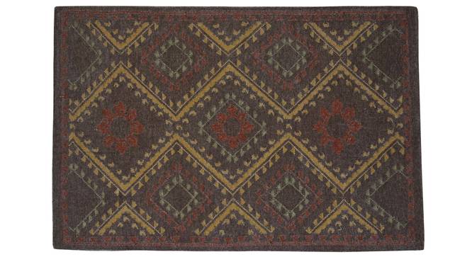 Paola Dhurrie (Brown, 122 x 183 cm  (48" x 72") Carpet Size) by Urban Ladder - Design 1 Side View - 318265