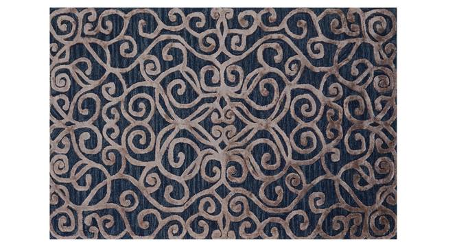 Gilmore Carpet (122 x 183 cm  (48" x 72") Carpet Size, Dark Blue, Hand Tufted Carpet Type) by Urban Ladder - Design 1 Side View - 318349