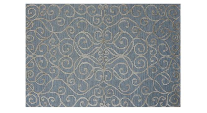 Egbert Carpet (122 x 183 cm  (48" x 72") Carpet Size, Light Blue, Hand Tufted Carpet Type) by Urban Ladder - Design 1 Side View - 318353