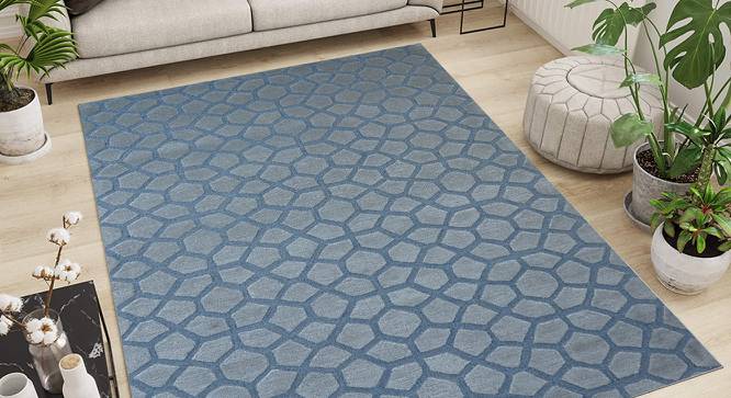 Lille Carpet (152 x 244 cm  (60" x 96") Carpet Size, Light Blue, Hand Tufted Carpet Type) by Urban Ladder - Front View Design 1 - 318372