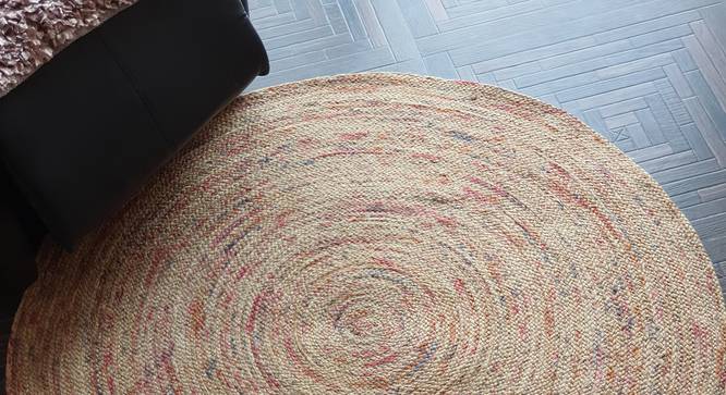 Silmond Dhurrie (120 x 120 cm (48" x 48") Carpet Size) by Urban Ladder - Front View Design 1 - 318416