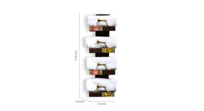 Bishopp Towel Holder (Dark Brown) by Urban Ladder - Design 1 Side View - 318458