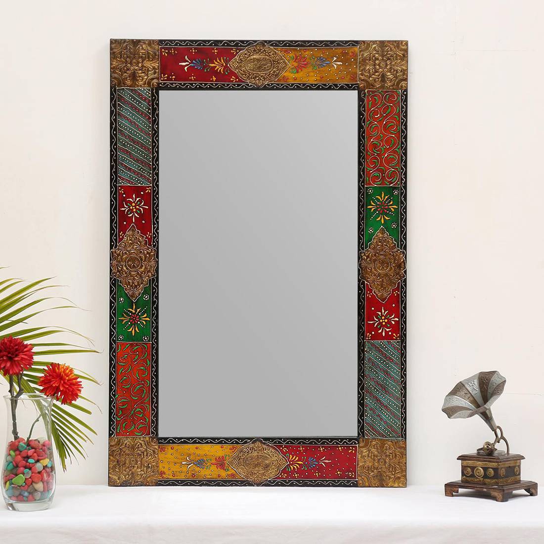 Buy Flower Metal Wall Mirror Online in India at Best Price - Modern Wall  Mirrors - Mirrors - Home Decor - Furniture - Wooden Street Product