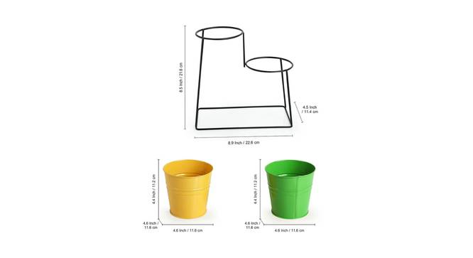Bilona Planter-Set of 3 by Urban Ladder - Design 1 Side View - 319132