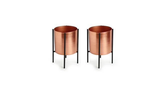 Mihir Planter-Set of 4 (Copper) by Urban Ladder - Design 1 Side View - 319135