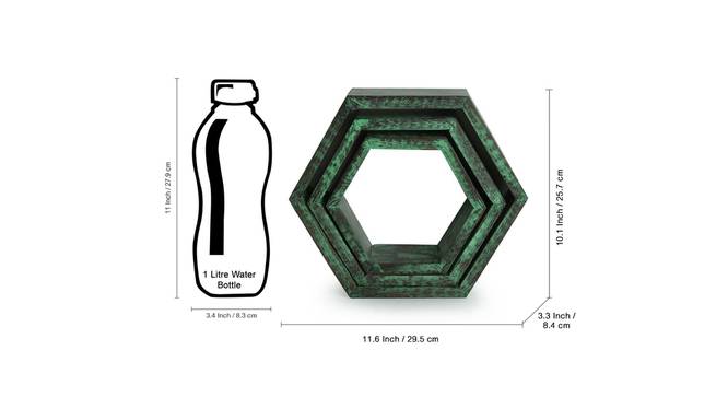 Namya Wall Decor(hexagon) (Teal) by Urban Ladder - Design 1 Side View - 319377