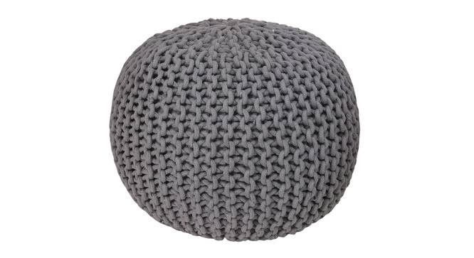 Paulina Pouffe (Grey) by Urban Ladder - Design 1 Semi Side View - 319560