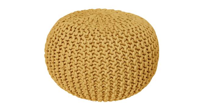 Paulina Pouffe (Yellow) by Urban Ladder - Design 1 Semi Side View - 319572