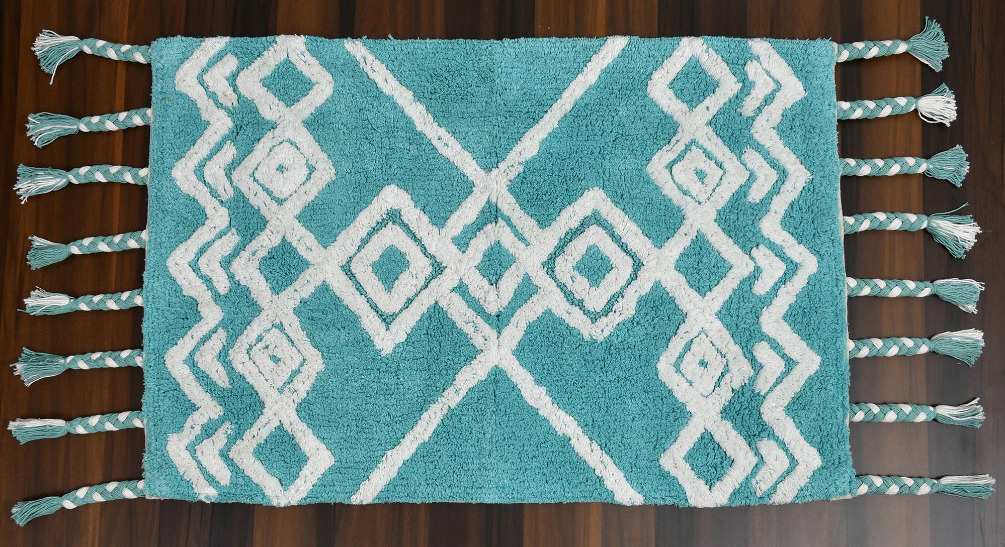 Aqua Cotton Bath Mat Set of Urban Ladder