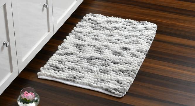 Charmine Bath Mat (Grey) by Urban Ladder - Front View Design 1 - 319670