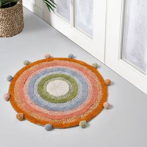 Bath Mats Design Orange Micro Bath Mat - Set of