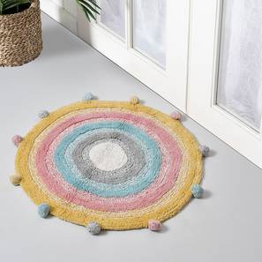 Placement Mat Design Yellow Micro Bath Mat - Set of