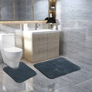 Bath Mats Design Grey Micro Bath Mat - Set of