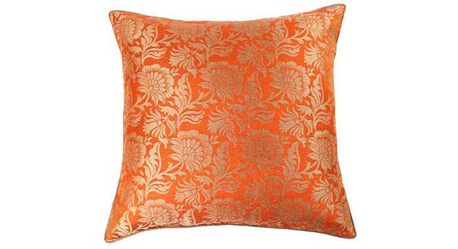 Ryta Cushion Cover - Set of 2 (Orange, 41 x 41 cm  (16" X 16") Cushion Size) by Urban Ladder - Design 1 Details - 319996