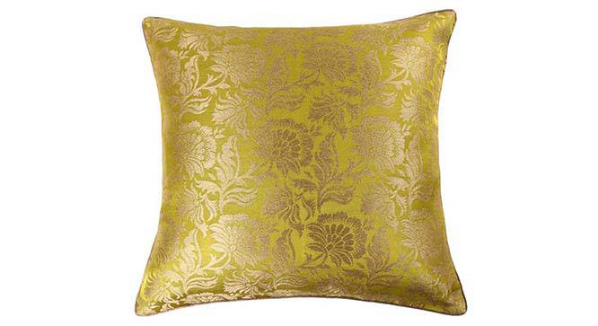 Ryta Cushion Cover - Set of 2 (Lime Green, 41 x 41 cm  (16" X 16") Cushion Size) by Urban Ladder - Design 1 Details - 320006