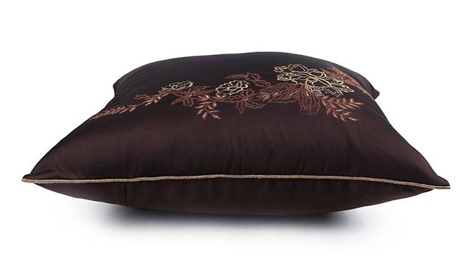 Bria Cushion Cover - Set of 2 (Brown, 41 x 41 cm  (16" X 16") Cushion Size) by Urban Ladder - Design 1 Top View - 320037