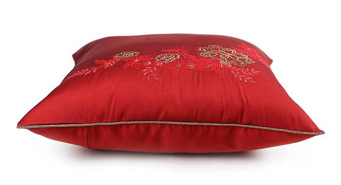 Palus Cushion Cover - Set of 2 (Red, 41 x 41 cm  (16" X 16") Cushion Size) by Urban Ladder - Design 1 Top View - 320047