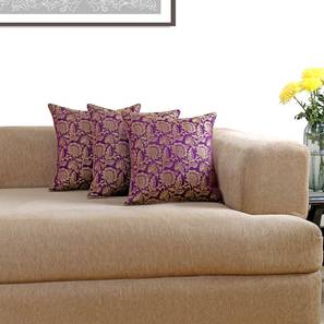 Cushion Cover Design Ryta Cushion Cover - Set of 3 (41 x 41 cm  (16" X 16") Cushion Size, Violet)