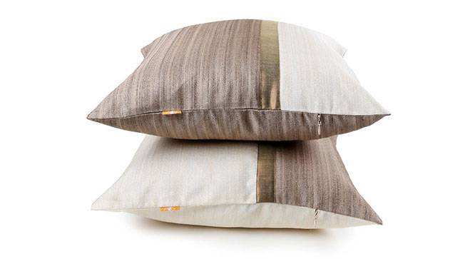 Tallus Cushion Cover - Set of 2 (41 x 41 cm  (16" X 16") Cushion Size, Off White) by Urban Ladder - Design 1 Details - 320086