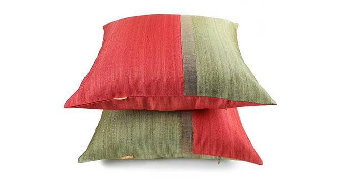 Tallus Cushion Cover - Set of 2 (Red, 41 x 41 cm  (16" X 16") Cushion Size) by Urban Ladder - Design 1 Details - 320110